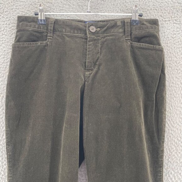 Talbots Pants Womens 10 Petite Curvy Brown Corduroy Straight Leg Stretch Casual - Picture 2 of 12